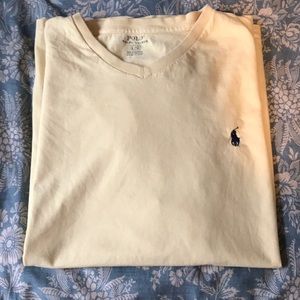Polo Ralph Lauren yellow v-neck t-shirt